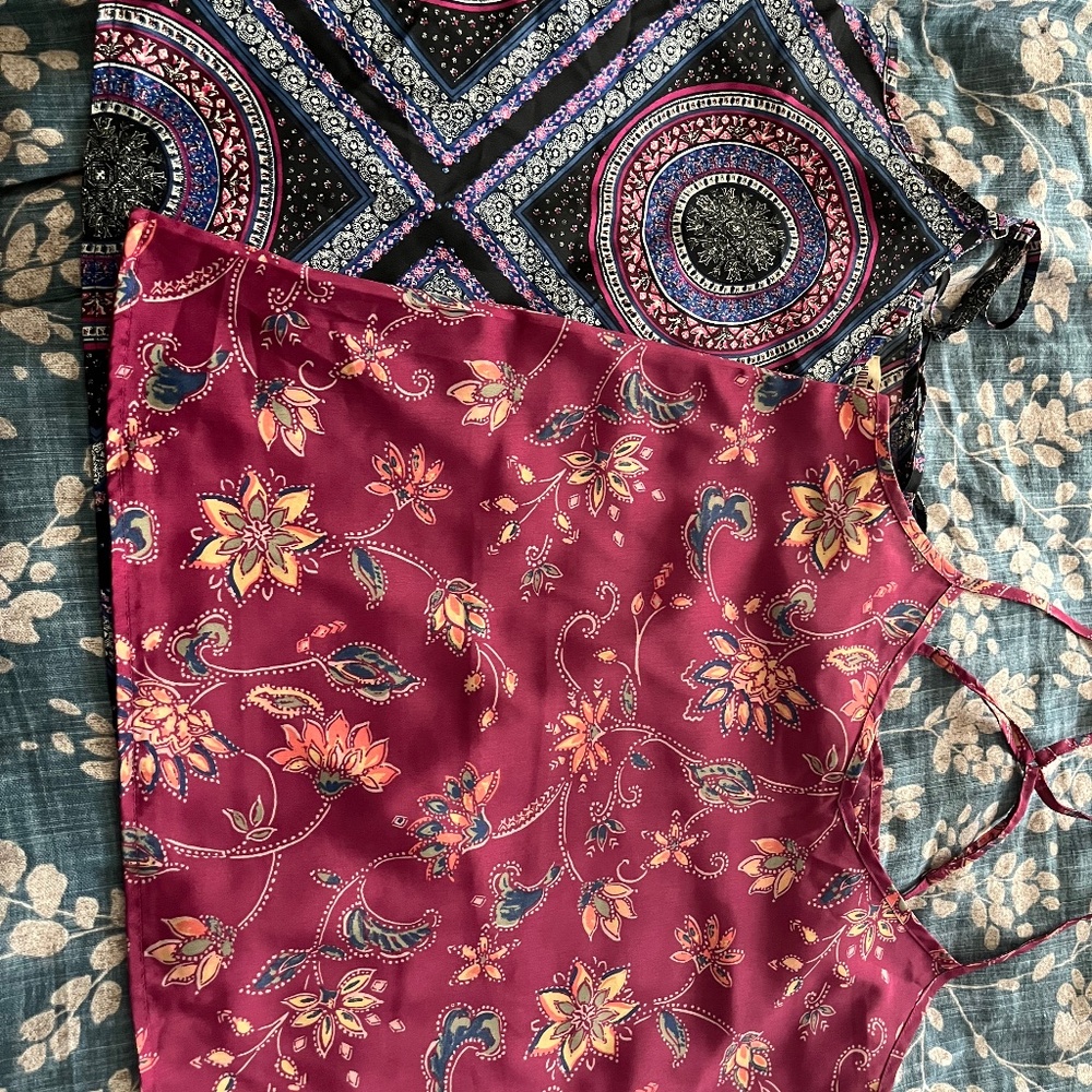 Two Hollister Spaghetti Strap Tanks size medium